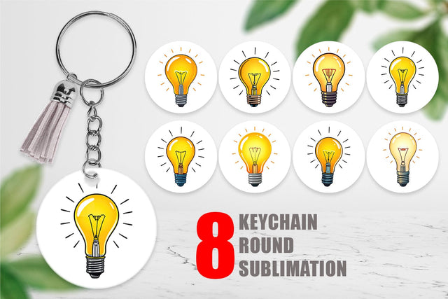 Keychain Light Bulb Sublimation artnoy 