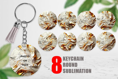Keychain Luxury Fluid Marble Sublimation artnoy 