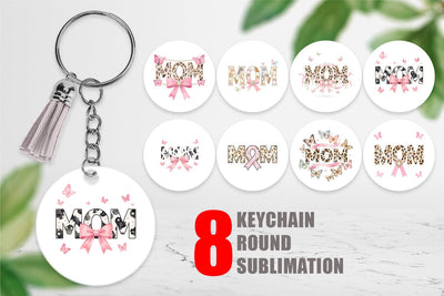 Keychain Luxury Watercolor MOM Pearl Sublimation artnoy 