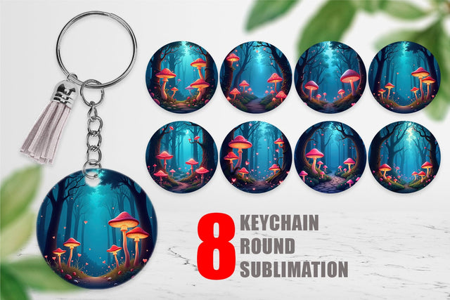 Keychain Magic Forest Sublimation artnoy 
