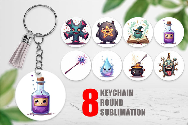 Keychain Magic Potions Sublimation artnoy 