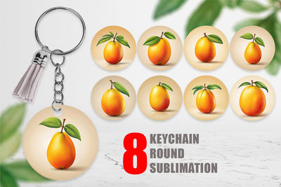 Keychain Mango Fruit Sublimation artnoy 