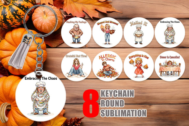 Keychain Manic Harvest Prep Retro Sublimation artnoy 