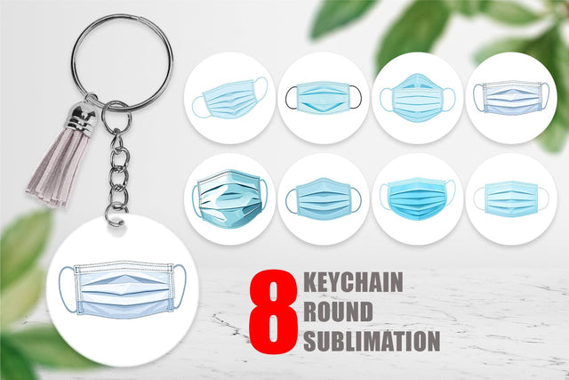 Keychain Medical Mask Sublimation artnoy 