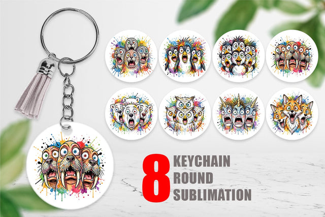 Keychain Melting Arctic Animals Heatwave Sublimation artnoy 