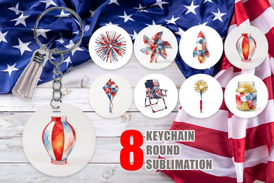 Keychain Midnight Sparkle Patchwork Watercolor Sublimation artnoy 