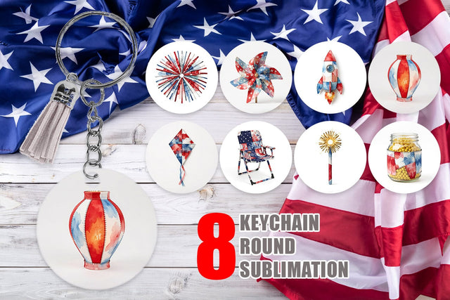 Keychain Midnight Sparkle Patchwork Watercolor Sublimation artnoy 