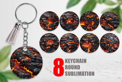 Keychain Molten Lava Sublimation artnoy 