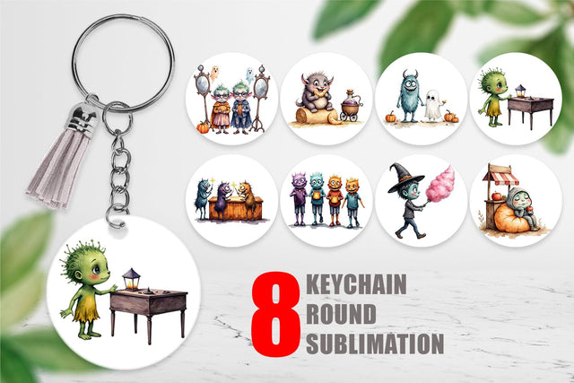Keychain Monster Night Market Sublimation artnoy 