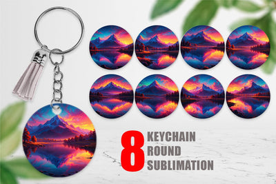 Keychain Mountains and Lake Sublimation artnoy 