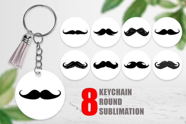 Keychain Mustache Sublimation artnoy 