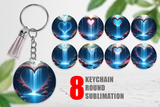 Keychain Mystic Waterfall Sublimation artnoy 