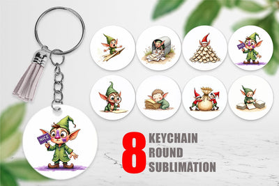 Keychain North Pole Mailroom Mayhem Sublimation artnoy 