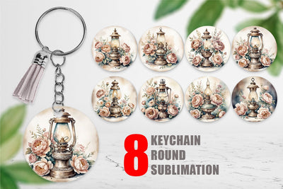 Keychain Oil Lamp Sublimation artnoy 