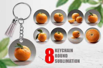 Keychain Orange Fruit Sublimation artnoy 