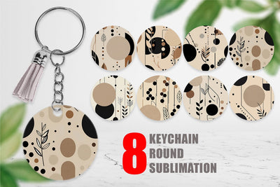 Keychain Organic Elements Pattern Sublimation artnoy 