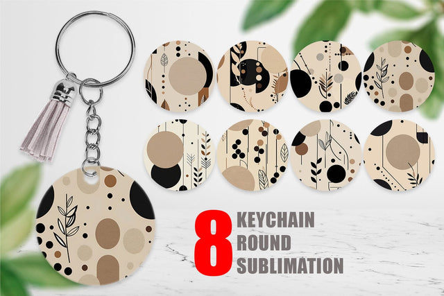 Keychain Organic Elements Pattern Sublimation artnoy 