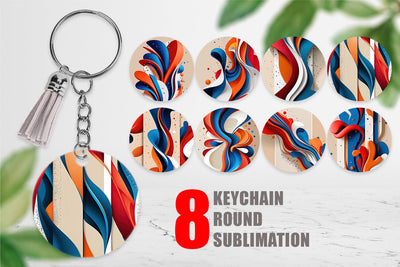 Keychain Organic Flow Sublimation artnoy 