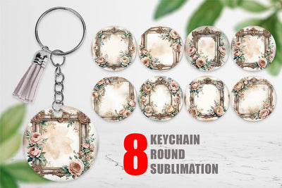 Keychain Ornate Frame Sublimation artnoy 