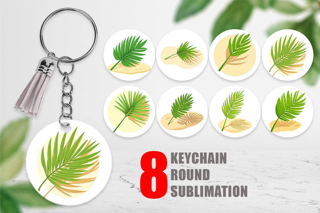 Keychain Palm Leaf Sublimation artnoy 