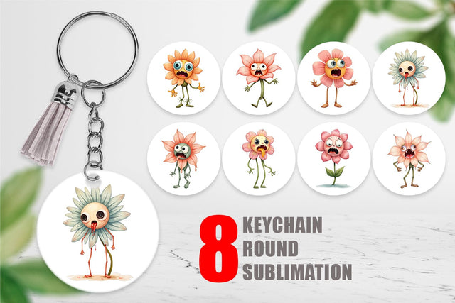 Keychain Panic Flower Sublimation artnoy 