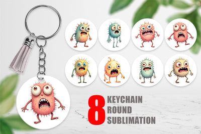 Keychain Panic Monster Sublimation artnoy 