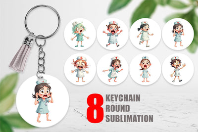 Keychain Panic Nurse Sublimation artnoy 