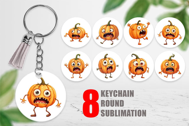 Keychain Panic Pumpkin Sublimation artnoy 