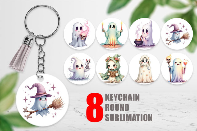 Keychain Pastel Necromancer Ghost Sublimation artnoy 