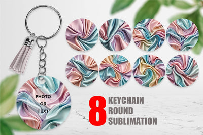 Keychain Pastel Silk Satin Sublimation artnoy 