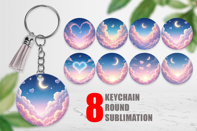 Keychain Pastel Sky Sublimation artnoy 