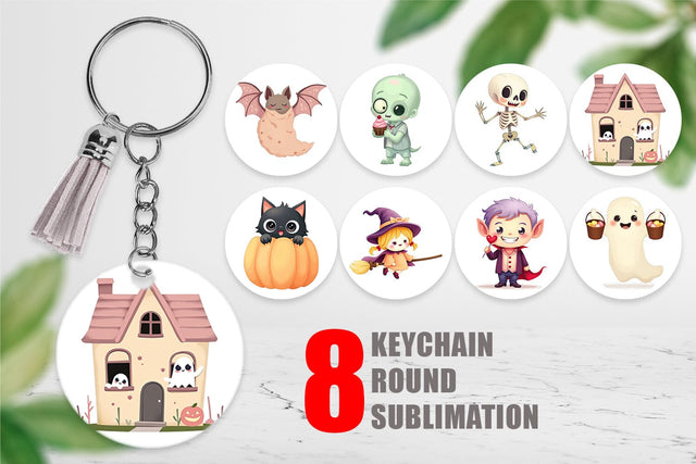 Keychain Pastel Spook Parade Sublimation artnoy 