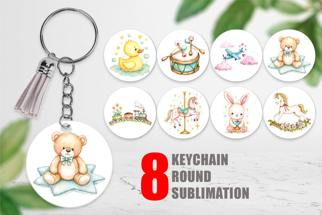 Keychain Pastel Toyland Sublimation artnoy 
