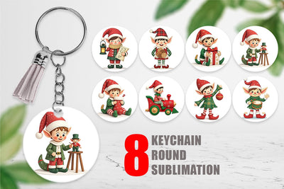 Keychain Patchwork Elf Sublimation artnoy 