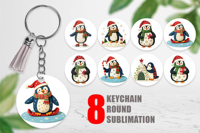 Keychain Patchwork Penguin Sublimation artnoy 