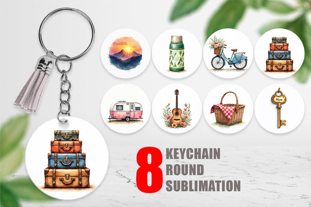 Keychain Peace Love Vanlife Sublimation artnoy 