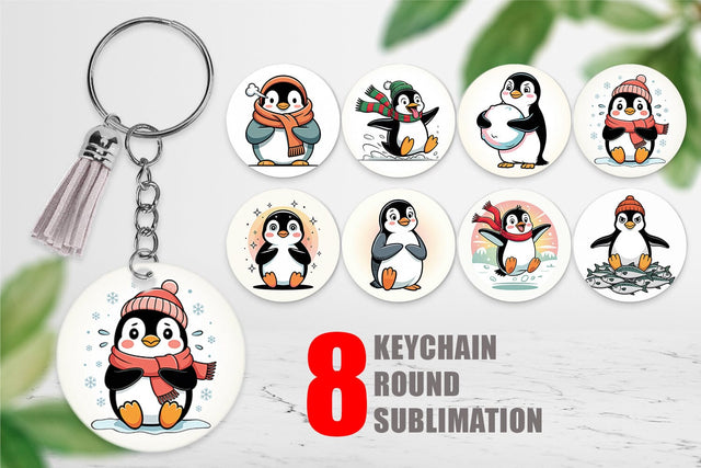 Keychain Penguin Mood Sublimation artnoy 