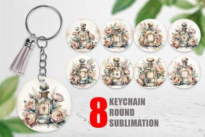 Keychain Perfume Bottle Sublimation artnoy 