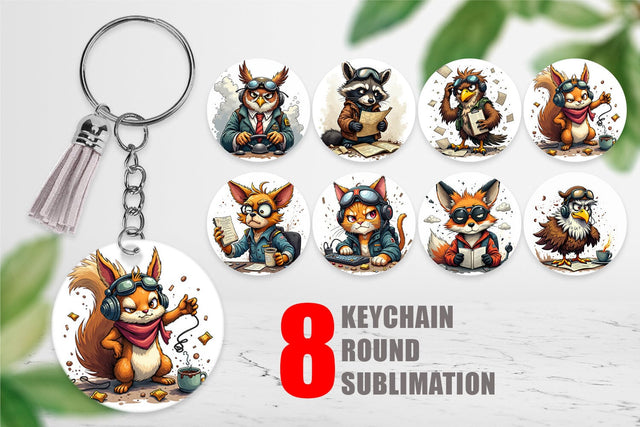 Keychain Pilot Grumps Sublimation artnoy 