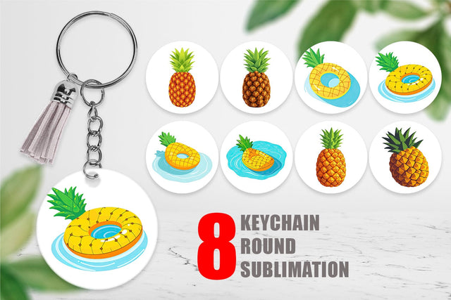 Keychain Pineapple Sublimation artnoy 