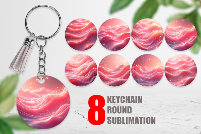 Keychain Pink Flow Sublimation artnoy 