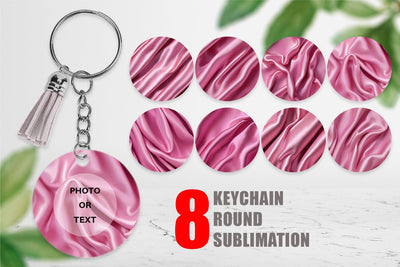 Keychain Pink Silk Pattern Sublimation artnoy 