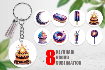 Keychain Planetary Sweets Sublimation artnoy 