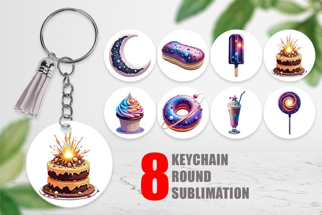 Keychain Planetary Sweets Sublimation artnoy 