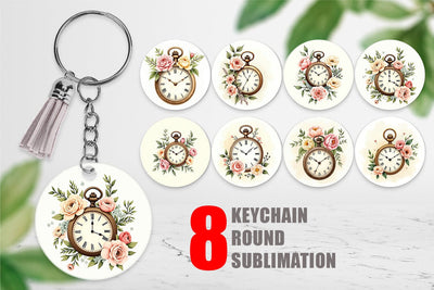 Keychain Pocket Watch Sublimation artnoy 