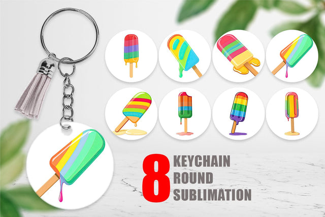 Keychain Popsicle Sublimation artnoy 