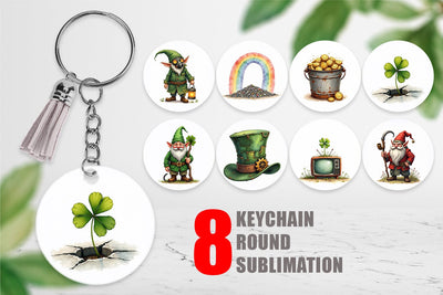 Keychain Post-Apocalyptic Paddy Wasteland St. Patrick's Sublimation artnoy 