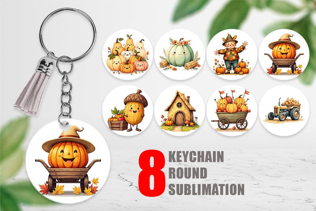 Keychain Pumpkin Patch Pals Sublimation artnoy 