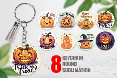 Keychain Pumpkin Quotes Sublimation artnoy 