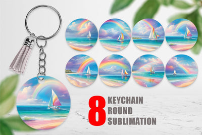 Keychain Rainbow Beach Sublimation artnoy 
